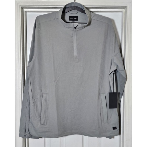 Linksoul Stormer Windbreaker Jacket Size Medium Quarter Zip Gray Pullover NWT